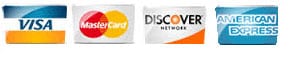 we accept mastercard, visa, discover & american express